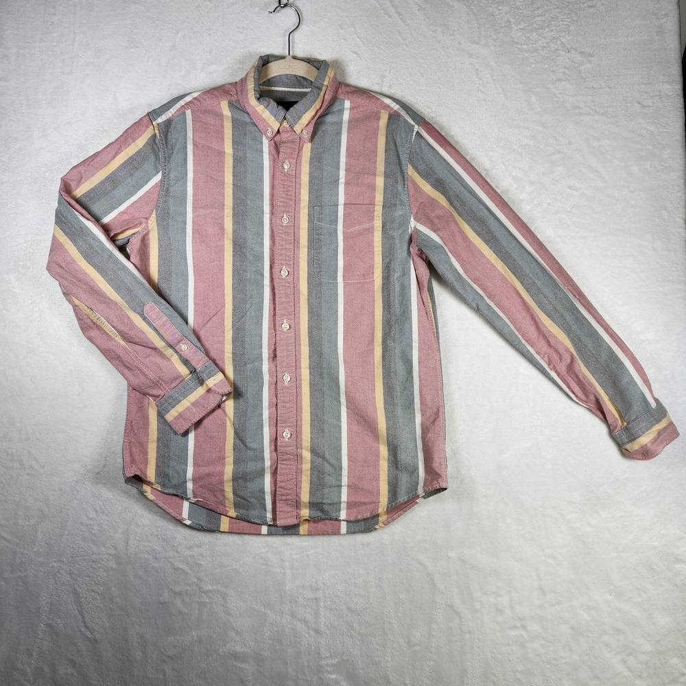 American‎ Eagle Mens Striped Button Down Long Sleeve Shirt - Size M